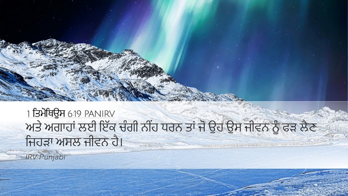 1 ਤਿਮੋਥਿਉਸ 6:19 PANIRV Bible Verse Image