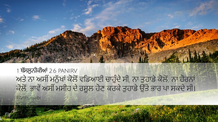 1 ਥੱਸਲੁਨੀਕੀਆਂ 2:6 PANIRV Bible Verse Image