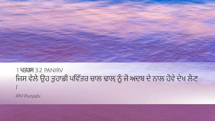 1 ਪਤਰਸ 3:2 PANIRV Desktop Wallpaper - ਜਿਸ ਵੇਲੇ ਉਹ ਤੁਹਾਡੀ - Desktop Bible Verse Wallpaper