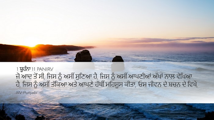 1 ਯੂਹੰਨਾ 1:1 PANIRV Bible Verse Image