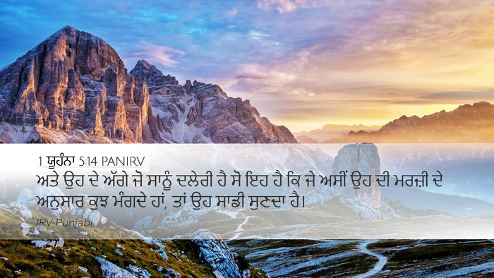 1 ਯੂਹੰਨਾ 5:14 PANIRV Bible Verse Image
