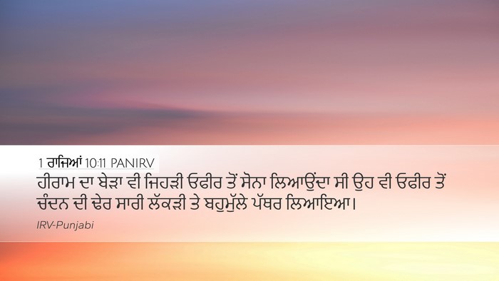 1 ਰਾਜਿਆਂ 10:11 PANIRV Bible Verse Image