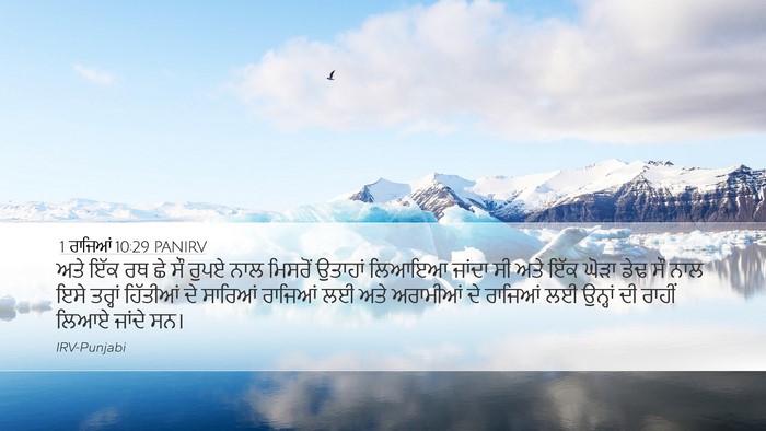 1 ਰਾਜਿਆਂ 10:29 PANIRV Bible Verse Image