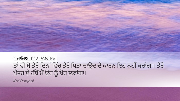 1 ਰਾਜਿਆਂ 11:12 PANIRV Bible Verse Image