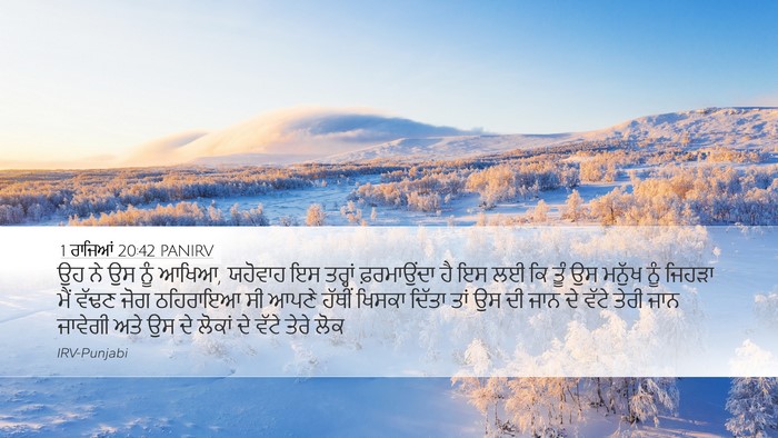 1 ਰਾਜਿਆਂ 20:42 PANIRV Bible Verse Image
