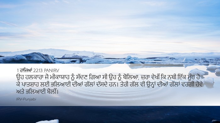 1 ਰਾਜਿਆਂ 22:13 PANIRV Bible Verse Image