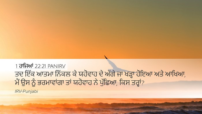 1 ਰਾਜਿਆਂ 22:21 PANIRV Bible Verse Image