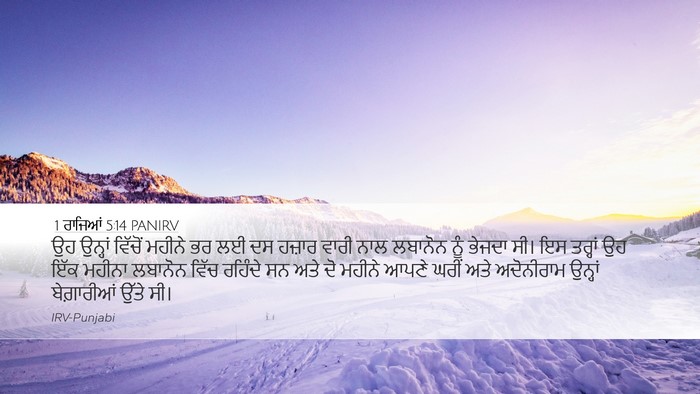 1 ਰਾਜਿਆਂ 5:14 PANIRV Bible Verse Image