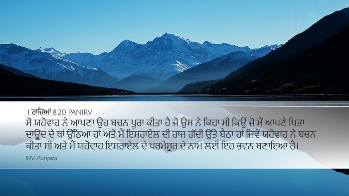 1 ਰਾਜਿਆਂ 8:20 PANIRV Bible Verse Image