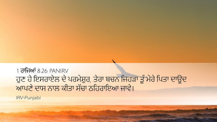 1 ਰਾਜਿਆਂ 8:26 PANIRV Bible Verse Image