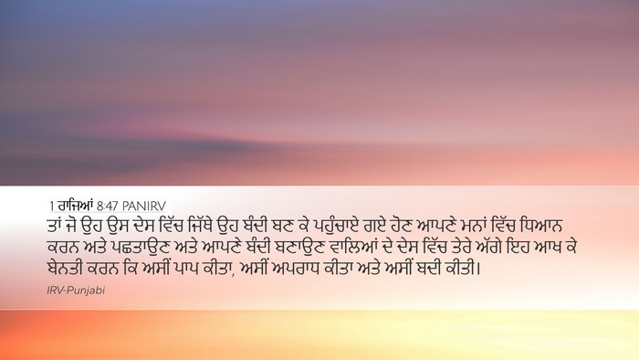 1 ਰਾਜਿਆਂ 8:47 PANIRV Bible Verse Image