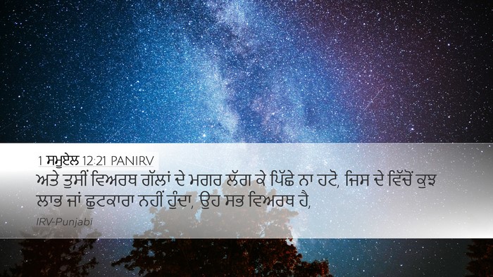1 ਸਮੂਏਲ 12:21 PANIRV Bible Verse Image