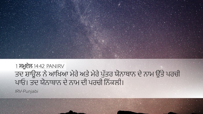 1 ਸਮੂਏਲ 14:42 PANIRV Bible Verse Image