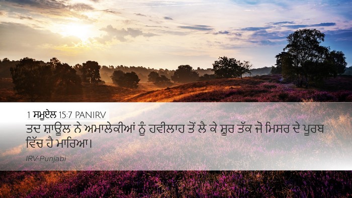 1 ਸਮੂਏਲ 15:7 PANIRV Bible Verse Image