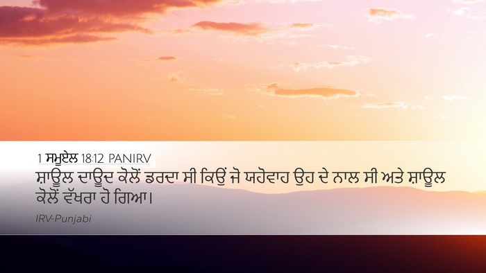 1 ਸਮੂਏਲ 18:12 PANIRV Bible Verse Image