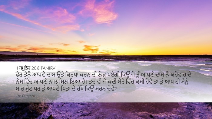 1 ਸਮੂਏਲ 20:8 PANIRV Bible Verse Image