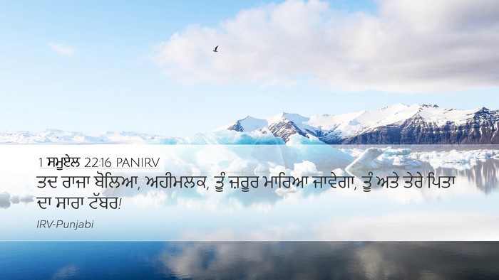 1 ਸਮੂਏਲ 22:16 PANIRV Desktop Wallpaper - ਤਦ ਰਾਜਾ ਬੋਲਿਆ, - Desktop Bible Verse Wallpaper