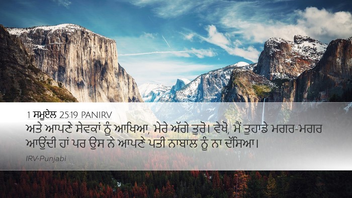1 ਸਮੂਏਲ 25:19 PANIRV Bible Verse Image