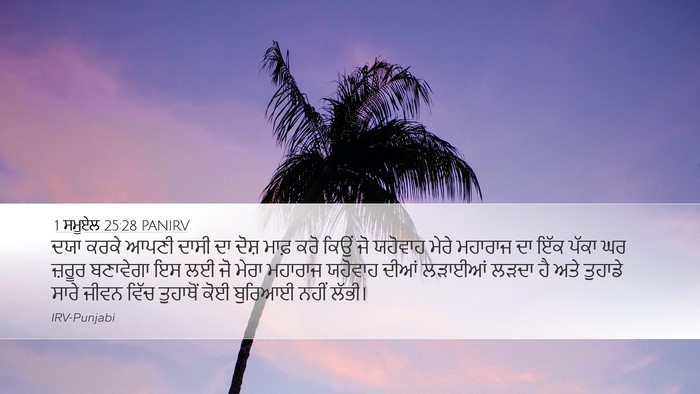 1 ਸਮੂਏਲ 25:28 PANIRV Bible Verse Image