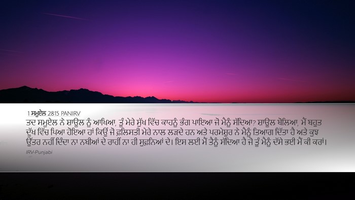 1 ਸਮੂਏਲ 28:15 PANIRV Bible Verse Image