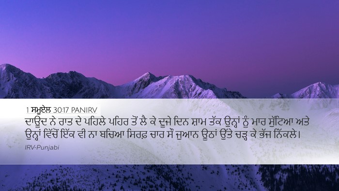 1 ਸਮੂਏਲ 30:17 PANIRV Bible Verse Image