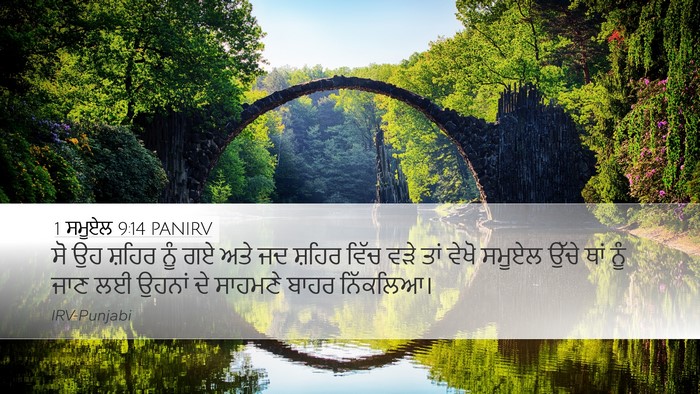 1 ਸਮੂਏਲ 9:14 PANIRV Desktop Wallpaper - ਸੋ ਉਹ ਸ਼ਹਿਰ ਨੂੰ ਗਏ - Desktop Bible Verse Wallpaper