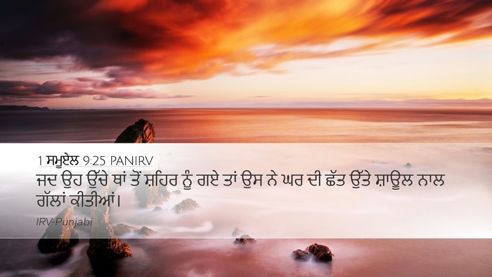 1 ਸਮੂਏਲ 9:25 PANIRV Desktop Wallpaper - ਜਦ ਉਹ ਉੱਚੇ ਥਾਂ ਤੋਂ - Desktop Bible Verse Wallpaper