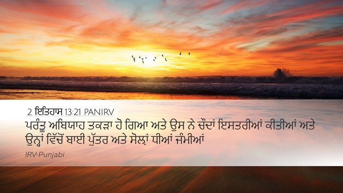 2 ਇਤਿਹਾਸ 13:21 PANIRV Bible Verse Image
