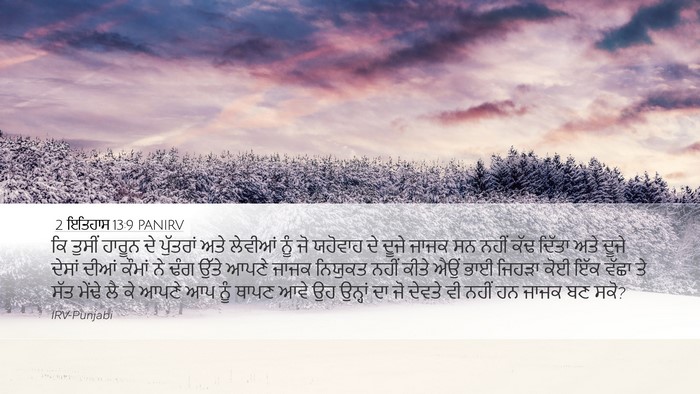 2 ਇਤਿਹਾਸ 13:9 PANIRV Bible Verse Image