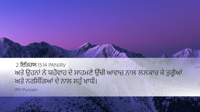 2 ਇਤਿਹਾਸ 15:14 PANIRV Bible Verse Image