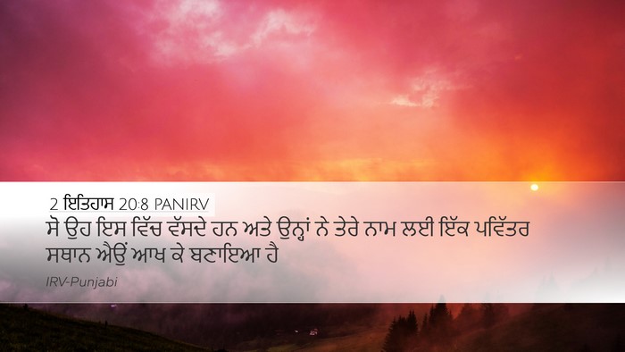 2 ਇਤਿਹਾਸ 20:8 PANIRV Bible Verse Image