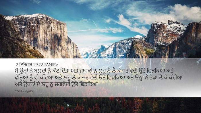2 ਇਤਿਹਾਸ 29:22 PANIRV Bible Verse Image