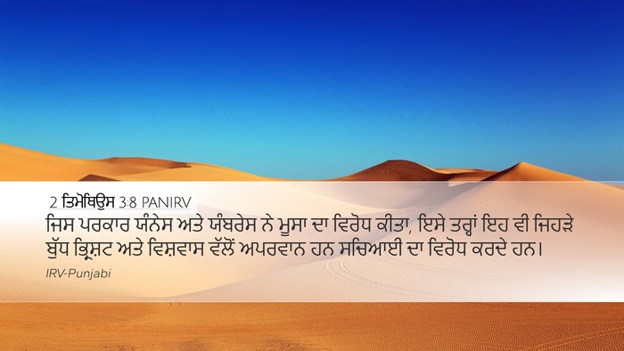 2 ਤਿਮੋਥਿਉਸ 3:8 PANIRV Bible Verse Image