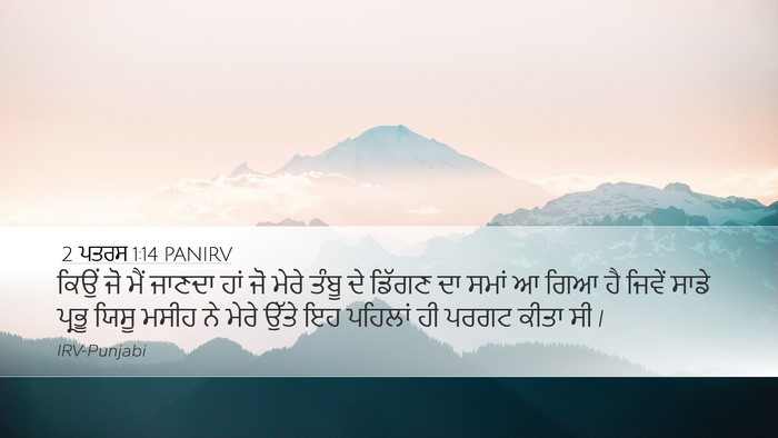 2 ਪਤਰਸ 1:14 PANIRV Bible Verse Image