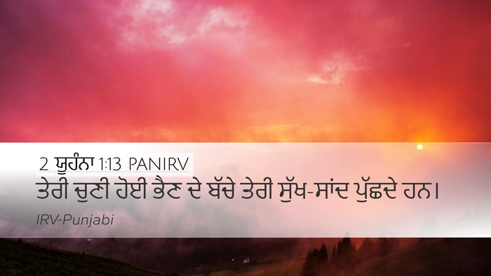 2 ਯੂਹੰਨਾ 1:13 PANIRV Bible Verse Image