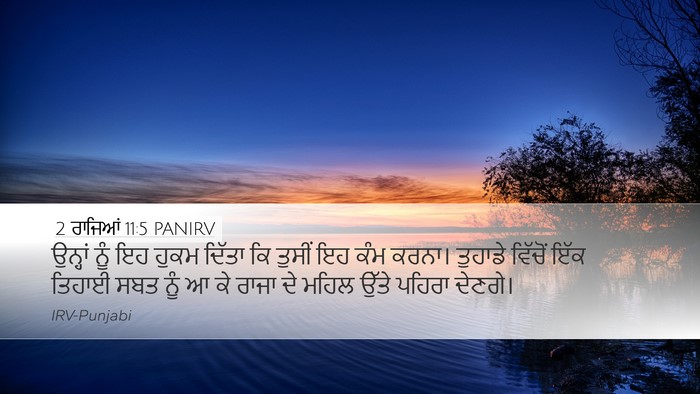 2 ਰਾਜਿਆਂ 11:5 PANIRV Bible Verse Image