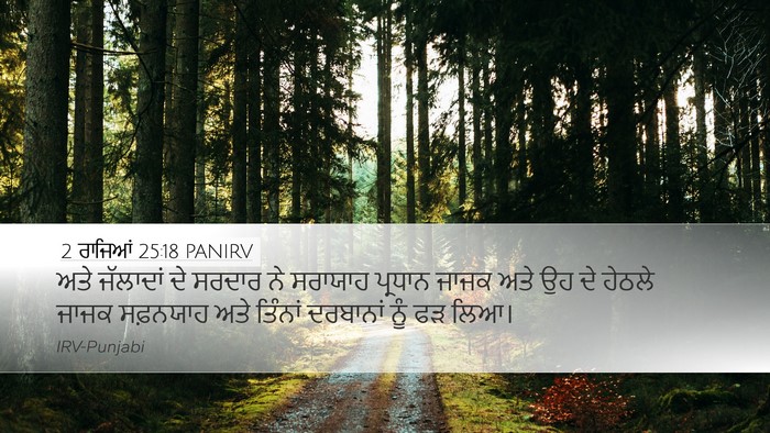 2 ਰਾਜਿਆਂ 25:18 PANIRV Bible Verse Image
