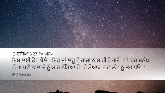 2 ਰਾਜਿਆਂ 3:23 PANIRV Desktop Wallpaper - ਇਸ ਲਈ ਉਹ ਬੋਲੇ, “ਇਹ - Desktop Bible Verse Wallpaper