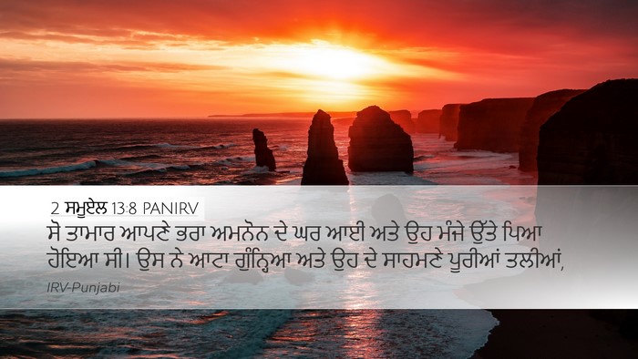 2 ਸਮੂਏਲ 13:8 PANIRV Desktop Wallpaper - ਸੋ ਤਾਮਾਰ ਆਪਣੇ ਭਰਾ - Desktop Bible Verse Wallpaper