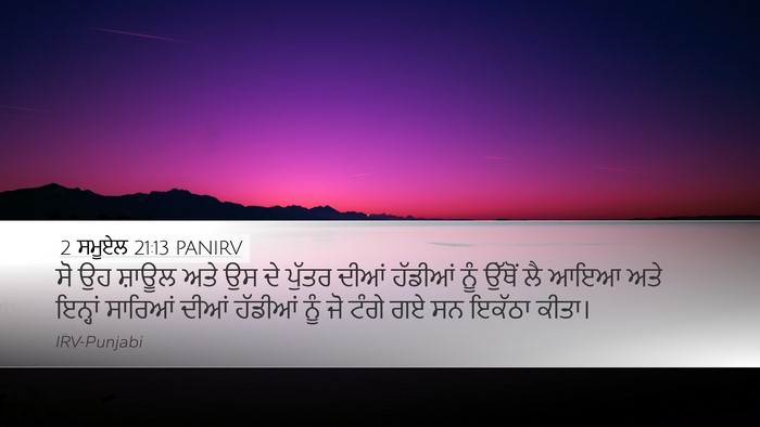 2 ਸਮੂਏਲ 21:13 PANIRV Desktop Wallpaper - ਸੋ ਉਹ ਸ਼ਾਊਲ ਅਤੇ ਉਸ - Desktop Bible Verse Wallpaper