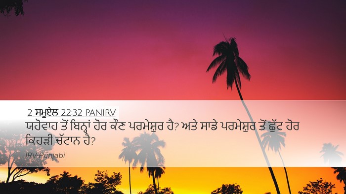 2 ਸਮੂਏਲ 22:32 PANIRV Bible Verse Image