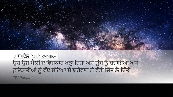 2 ਸਮੂਏਲ 23:12 PANIRV Desktop Wallpaper - ਉਹ ਉਸ ਪੈਲੀ ਦੇ - Desktop Bible Verse Wallpaper