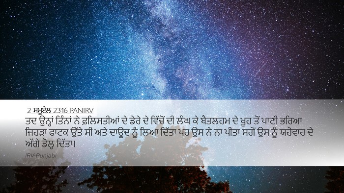 2 ਸਮੂਏਲ 23:16 PANIRV Bible Verse Image