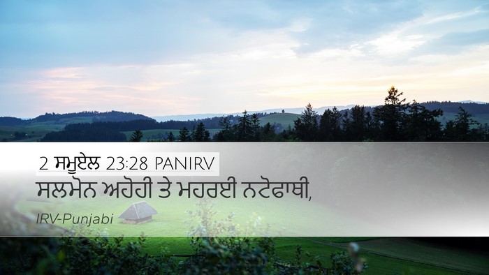 2 ਸਮੂਏਲ 23:28 PANIRV Desktop Wallpaper - ਸਲਮੋਨ ਅਹੋਹੀ ਤੇ - Desktop Bible Verse Wallpaper