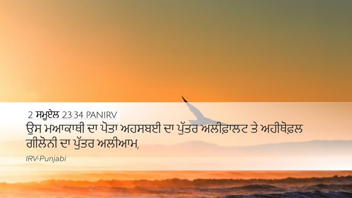2 ਸਮੂਏਲ 23:34 PANIRV Bible Verse Image