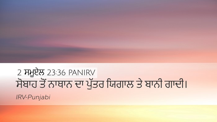 2 ਸਮੂਏਲ 23:36 PANIRV Desktop Wallpaper - ਸੋਬਾਹ ਤੋਂ ਨਾਥਾਨ ਦਾ - Desktop Bible Verse Wallpaper