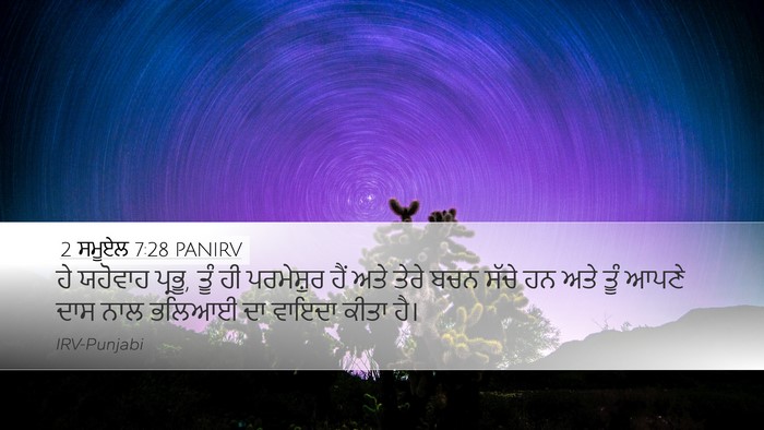 2 ਸਮੂਏਲ 7:28 PANIRV Desktop Wallpaper - ਹੇ ਯਹੋਵਾਹ ਪ੍ਰਭੂ, - Desktop Bible Verse Wallpaper