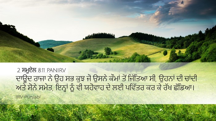 2 ਸਮੂਏਲ 8:11 PANIRV Desktop Wallpaper - ਦਾਊਦ ਰਾਜਾ ਨੇ ਉਹ ਸਭ - Desktop Bible Verse Wallpaper