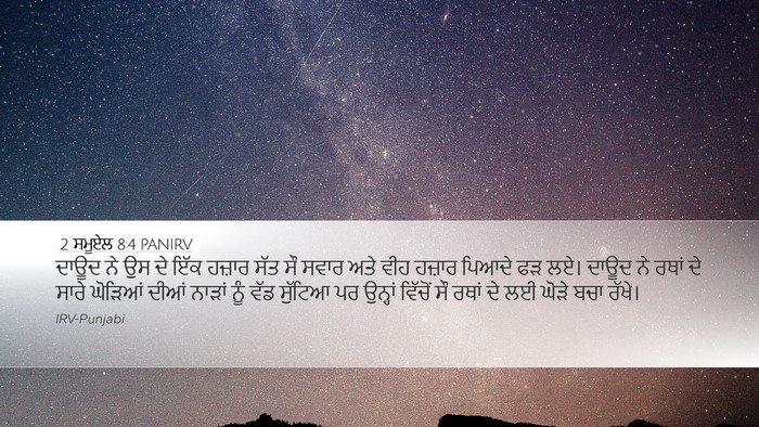 2 ਸਮੂਏਲ 8:4 PANIRV Bible Verse Image