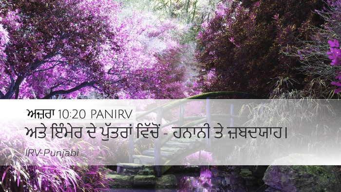 ਅਜ਼ਰਾ 10:20 PANIRV Desktop Wallpaper - ਅਤੇ ਇੰਮੇਰ ਦੇ - Desktop Bible Verse Wallpaper